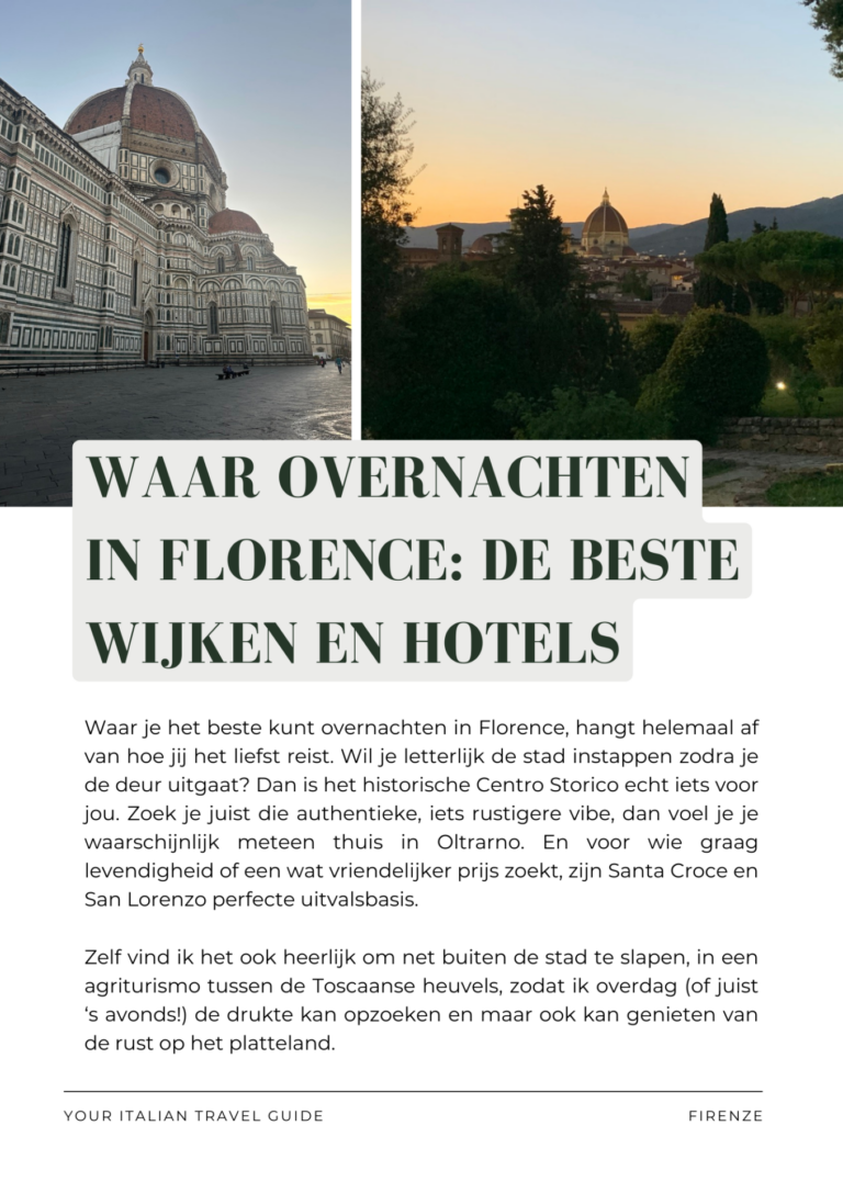 NL - ITG - Florence - overnachten
